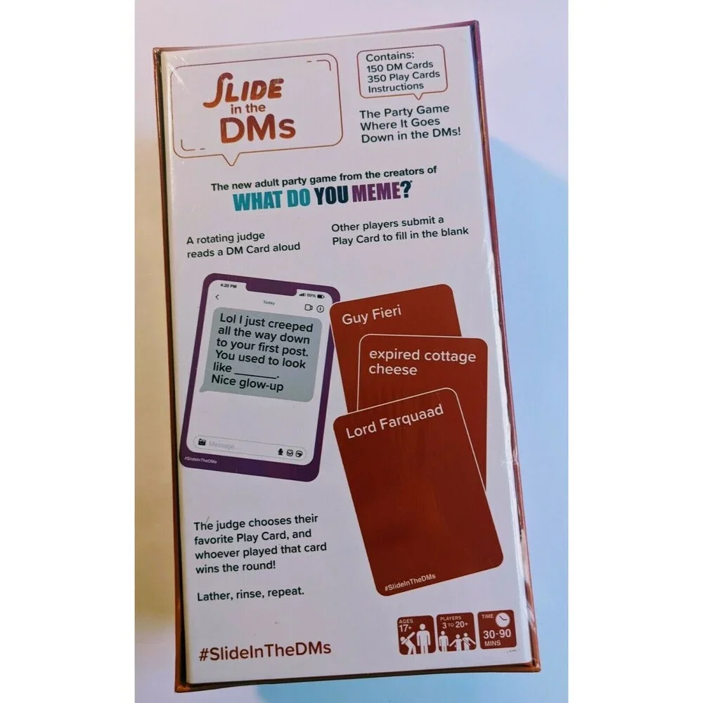 SLIDE IN THE DMs - FUN PARTY GAME - NEW SEALED - FREE SHIPPING